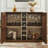 Mid Century Modern Fluted Hollowed Out Liquor Cabinet-1812799016