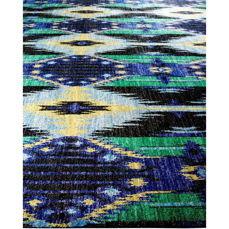 Contemporary One-of-a-Kind 12' 5" X 11' 10" Hand Knotted Area Rug