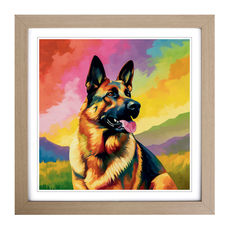 Single Picture Frame Print on Wood, Oak