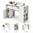 Counter Height Sewing Craft Table Computer Desk With Adjustable Shelves And Drawer