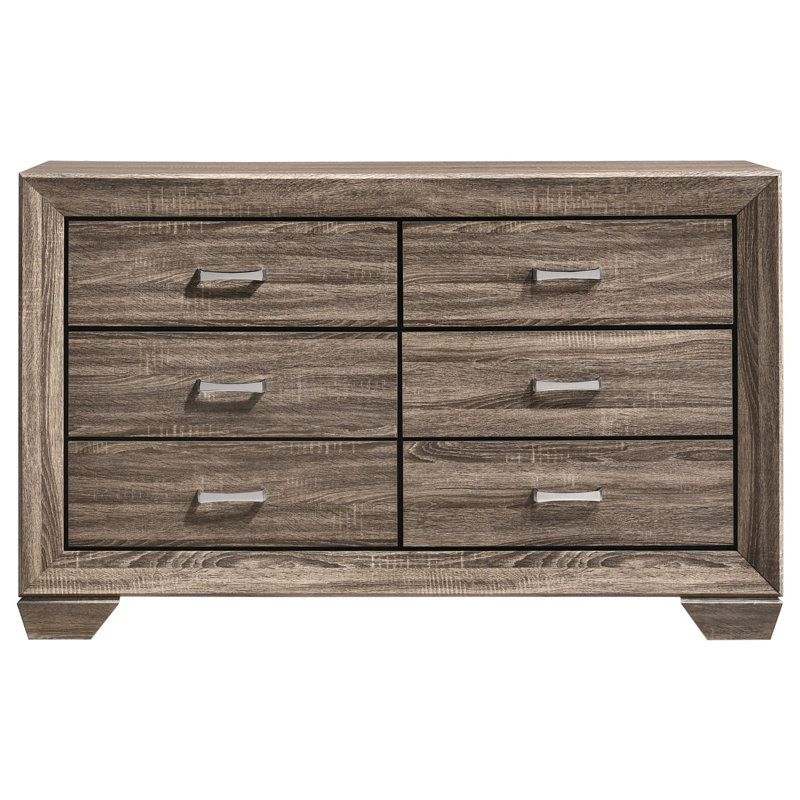 Commode 6 tiroirs Harrison, Taupe