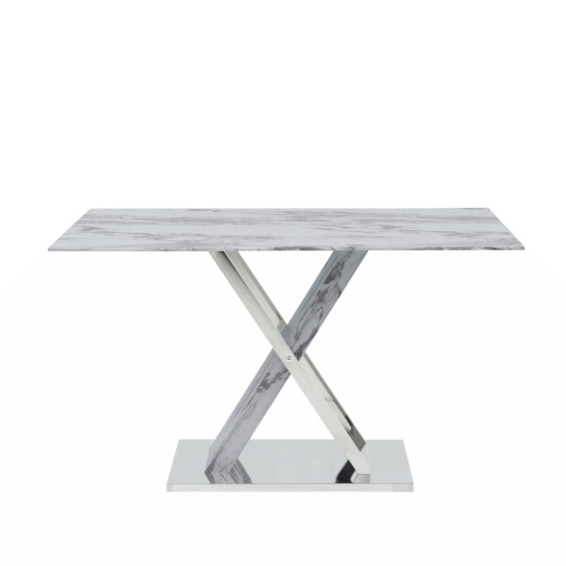RECTANGULAR WHITE DINING TABLE