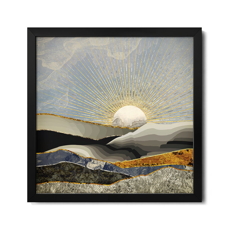 «Morning Sun», affiche encadrée de qualité supérieure par Space Space Designs, H 16 po x l 16 po