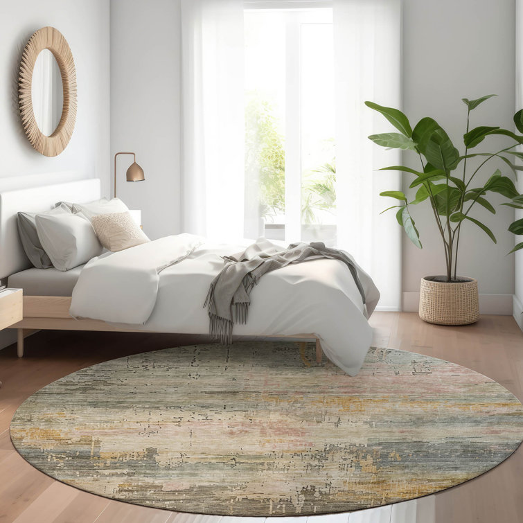 Machine Washable Indoor/Outdoor Claudian ACN1650 Sage Rug