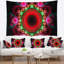 Tapisserie abstraites et cercles en ondulé rose-28495257