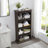 Glass Display Cabinet 4 Tier Glass Display Cabinet Storage Curio Cabinet With Flip Up Glass Doors, Collectors Showcase Toy Figure Organizers Rack, Bookcase For Living Room-1709238480