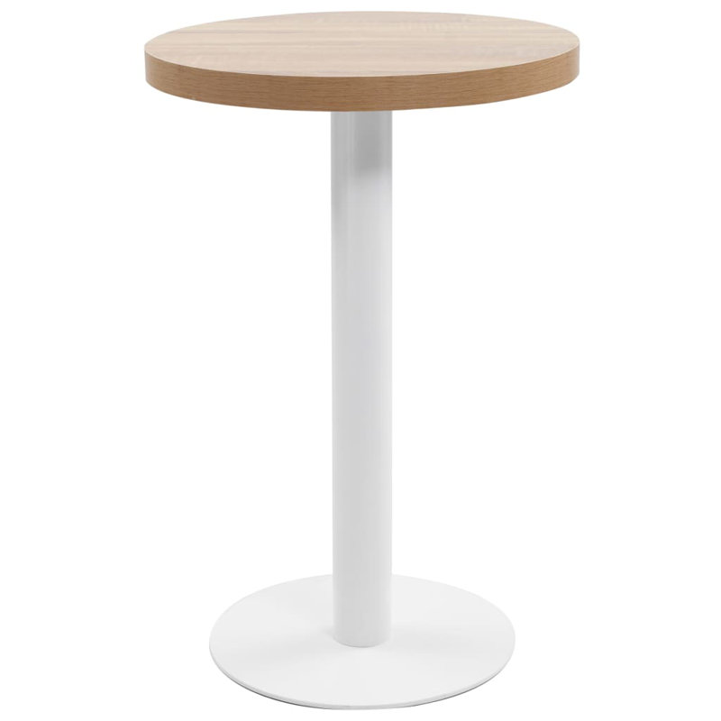 Anaël Round Dining Table, White, H75 x L50 x W50cm