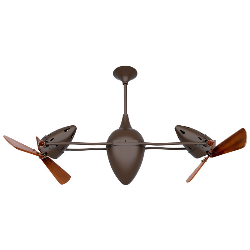 48" Ar Ruthiane 3 Blade Ceiling Fan, Bronzette