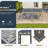 20 x 12 Ft Louvered Pergola with Pull-Down Screens, Aluminum Outdoor Gazebo with Adjustable Waterproof Roof for Patio, Deck & Hot Tub, Dark Gray -87140726-131508060-131508061