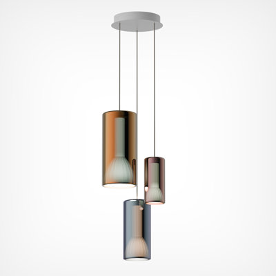 Lit Round Chandelier Pendants