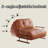 Caramel Faux-leather 4-in-1 Convertible Chair / Chaise / Sofa Bed – Foldable Space-saving Sleeper-1839547789