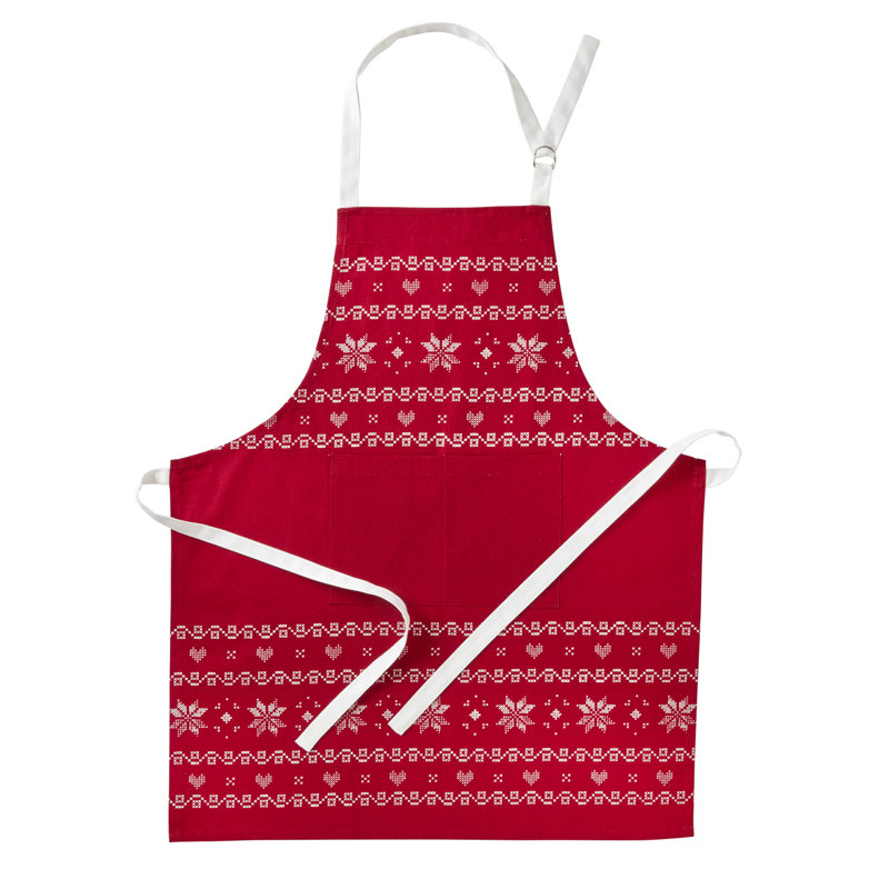Christmas No Pattern Cotton Bib Apron