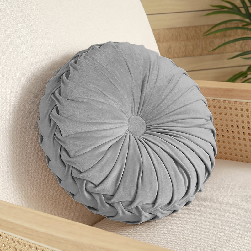 Cotton Grey Circular Backrest Cushion