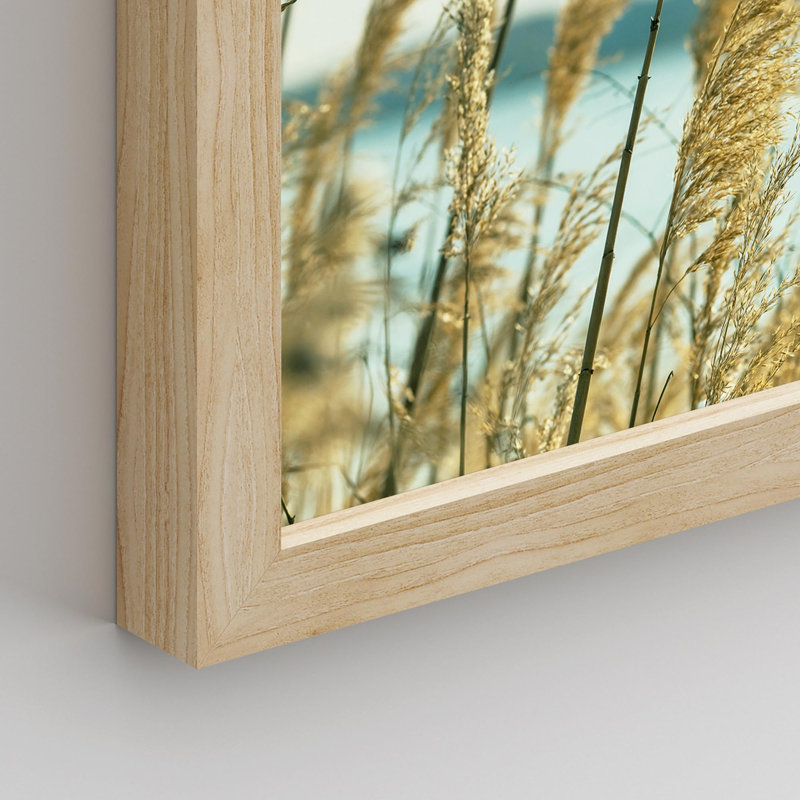 «White Winter California Beach Grass Ocean Horizons», impression sur papier 4 pièces, Naturel, H 14 po x l 11 po