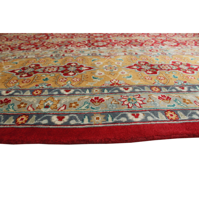 One-of-a-Kind Massimo Handmade Kilim 8'1" x 10'2" Wool Red/Yellow/Beige Area Rug