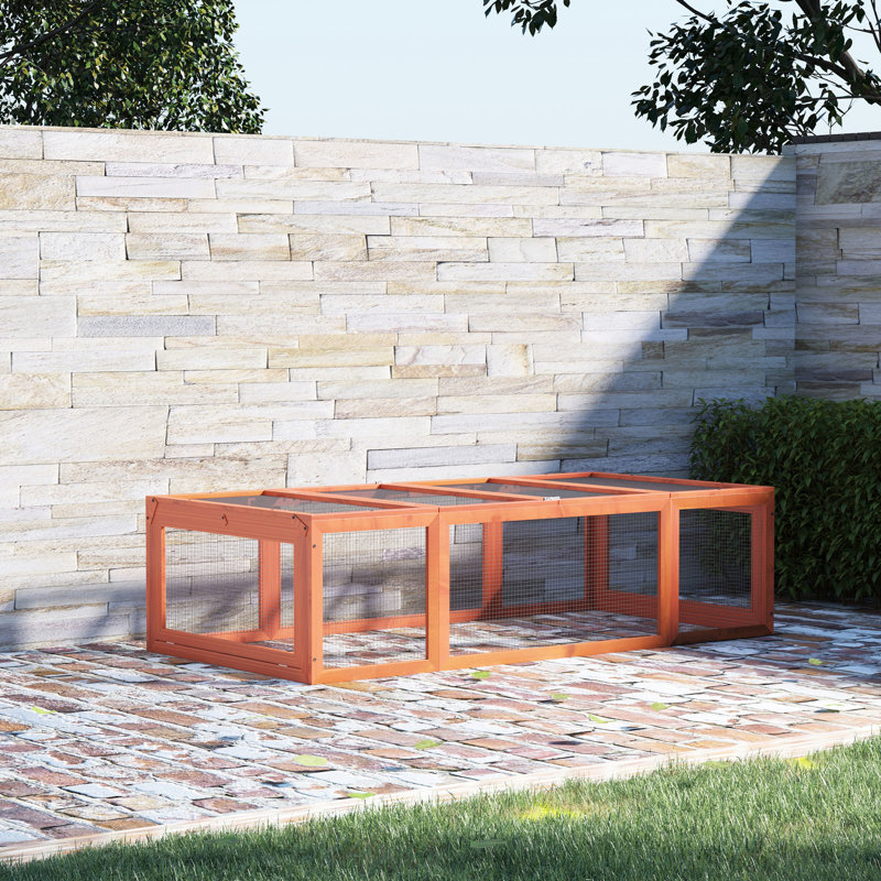 Cage en bois de cochon d'Inde avec espace de vie confortable et porte avec petit verrou
