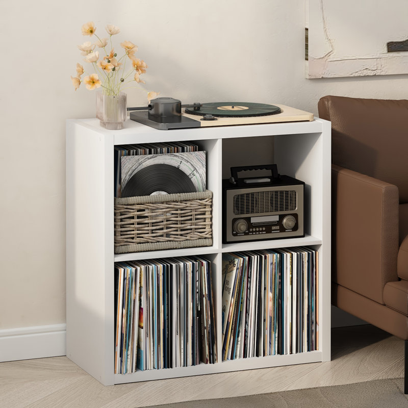 Cubicle 76.2cm H Media Shelves, White
