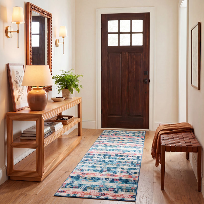 Tapis à motif géométrique Bardwell Madison 700 Performance, Tapis de couloir 2 pi 3 po x 8 pi