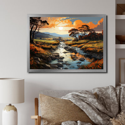 " Countryside River Bend Patchwork I "