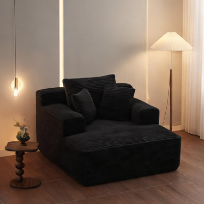 Fauteuil inclinable de 48,8 po x 65 po x 25,6 po pour chambre à coucher et salon comme illustré, avec siège rembourré