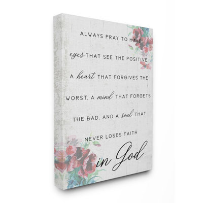 «Heart-Mind and Soul for God» par Daphne Polselli - reproduction d'art textuel