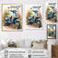 Décoration murale bleue Scooter côtier I - Scooter-91292827-91292836