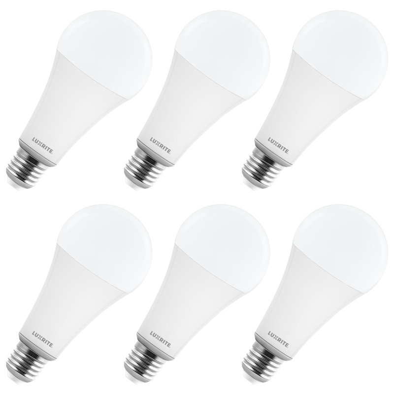 Ampoule DEL Luxrite A23, 33 W, ampoule à culot E26, 4 000 lM, intensité variable, faisceau de 240 °, IRC 80, 120 V étanche, incassable, homologuée UL, ensemble de 2