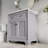 Gray 28'' Louvered Cabinet Door Single Sink Bathroom Vanity-319702207