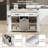 Multipurpose Rolling Kitchen Island - Tilt-Out Trash Can, Drop Leaf, Spice/Towel Racks, Drawers, Adjustable Shelves (51.06"X20.55"X35.04")，White-1337438799-1337438798