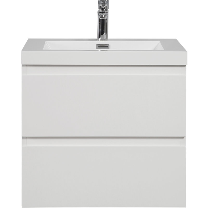57 Base de meuble-lavabo simple mural 23,62 po 57, Blanc
