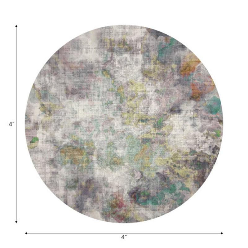 Sous-verres ronds en cuir végétalien Impressionism Fall, Automne