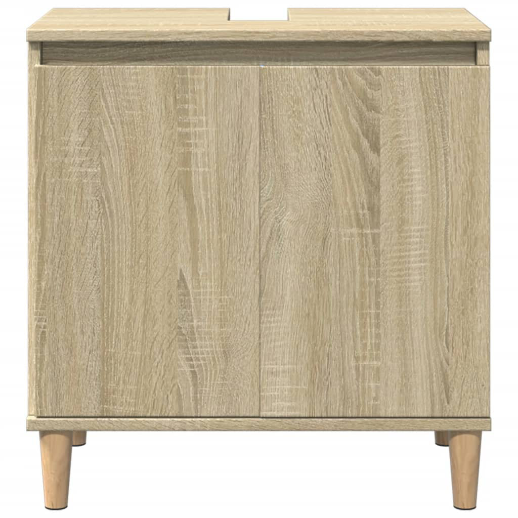 Vidaxl Waschbeckenunterschrank Sonoma-Eiche 58X33x60 Cm Holzwerkstoff