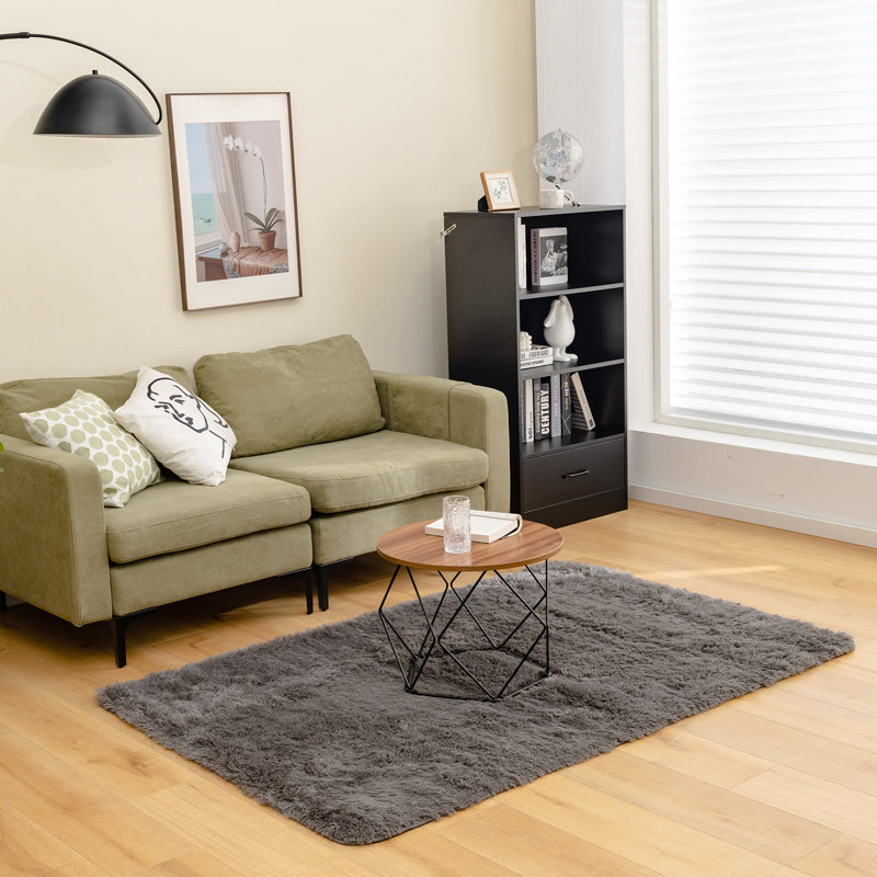 Eola Solid Colour Shag 120cm X 180cm Area Rug