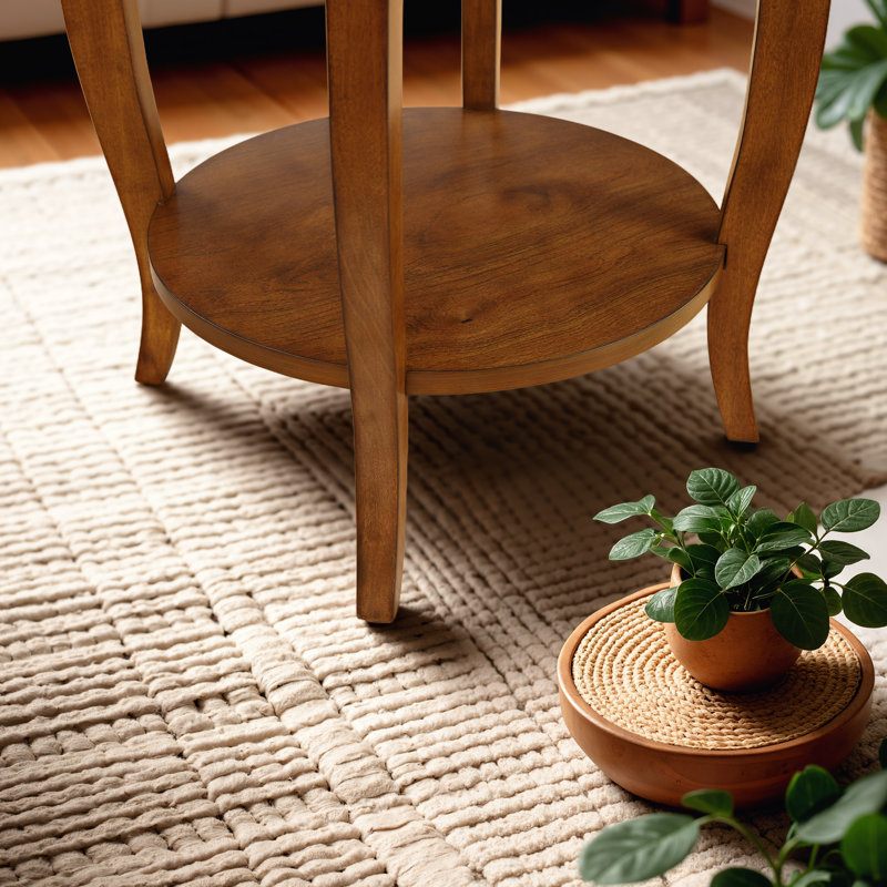 Table de bout ronde avec rangement Vertis