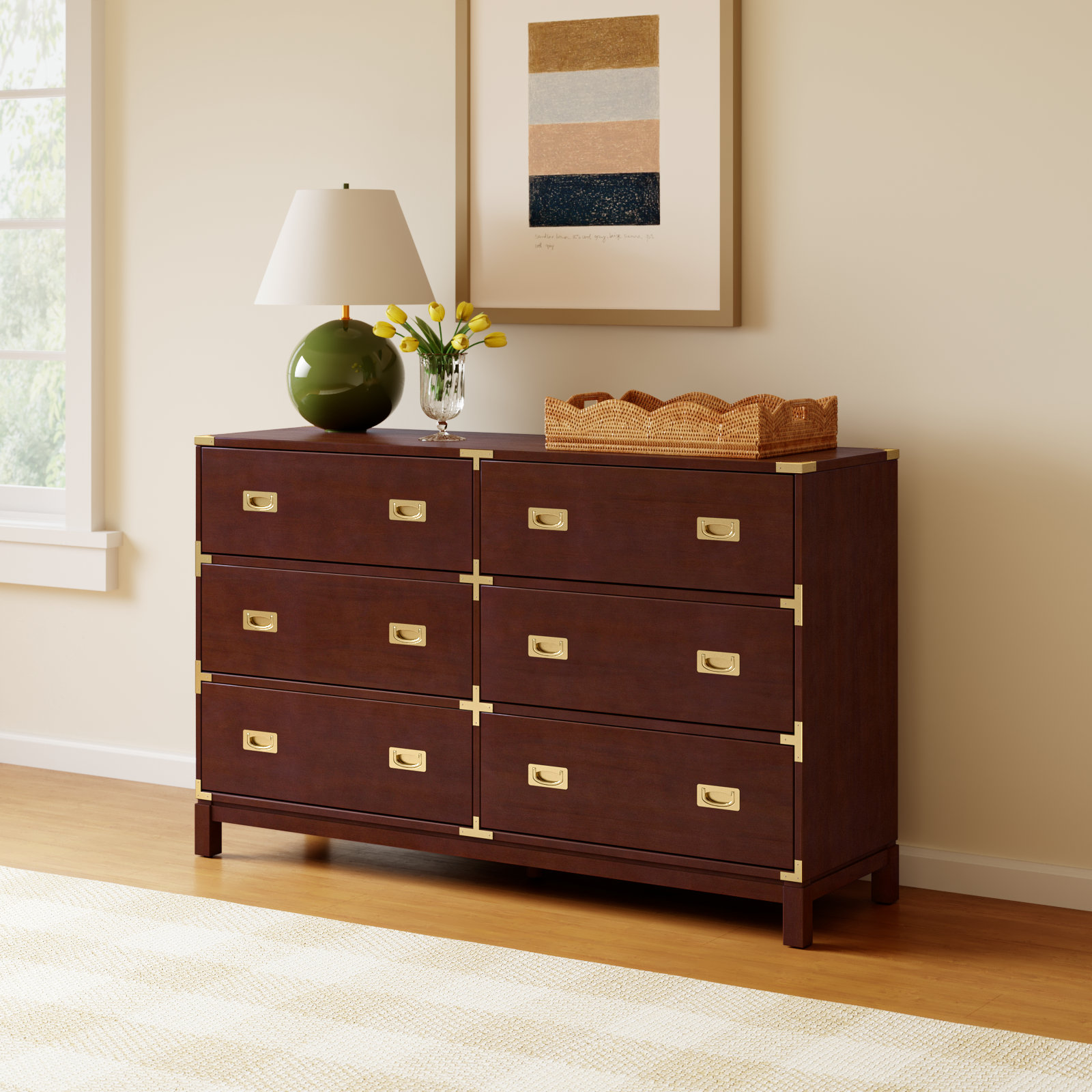 Dania 6-Drawer Dresser, Espresso