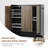 3-Door Large Shoe Cabinet with Adjustable Shelves & Hooks, 6-Tier Wooden Organizer for 30+ Pairs, Entryway, Hallway Storage-18949708