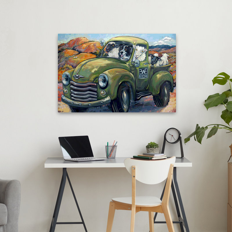Eweber - animaux, art urbain et pop, surréalisme, voitures, chiens, art, H 24 po x l 36 po