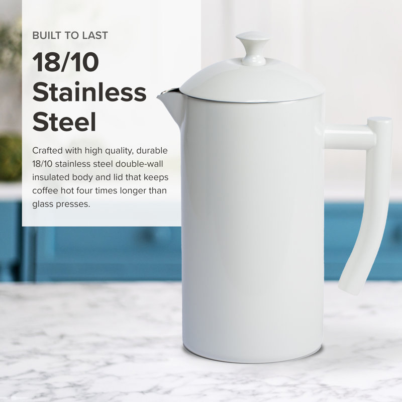 Frieling 34 oz - French Press Coffee Maker, Snow White