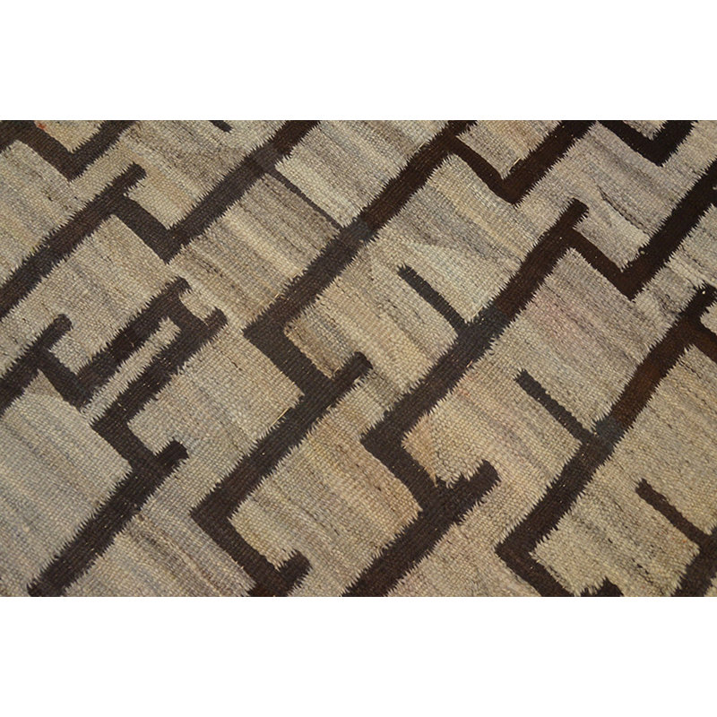 Antique Navajo American Geometric, Medallion Flat Weave Rug