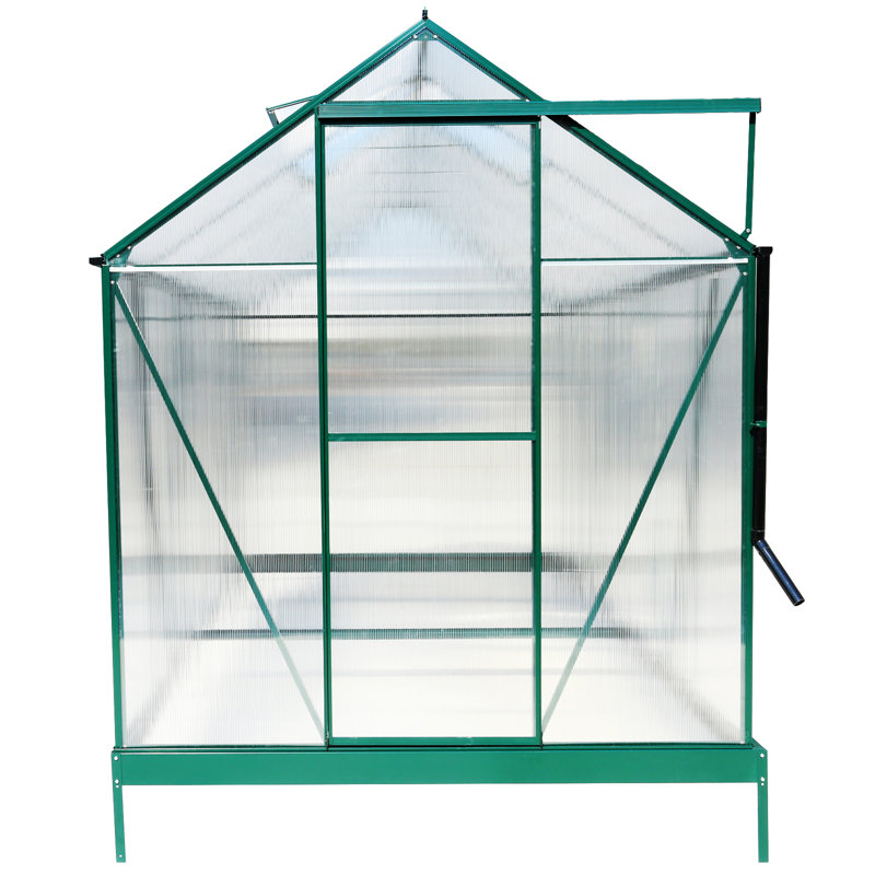 Serre en polycarbonate, Vert, H 96,8 po x l 75,2 po x P 147,2 po