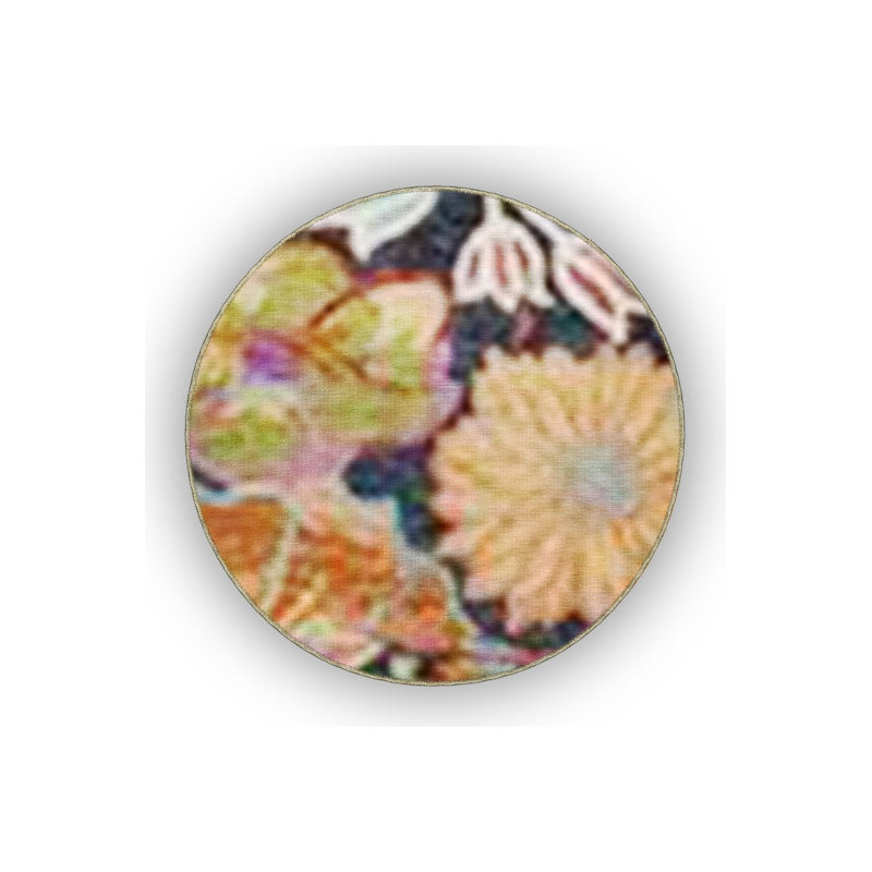 Multi Color Mixed Floral Rose Pattern Creative Modern Decorative Machine Washable Area Rug, Runner 3'3" x 6'7"