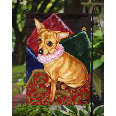 Drapeau de jardin à 2 côtés coussin princess chihuahua