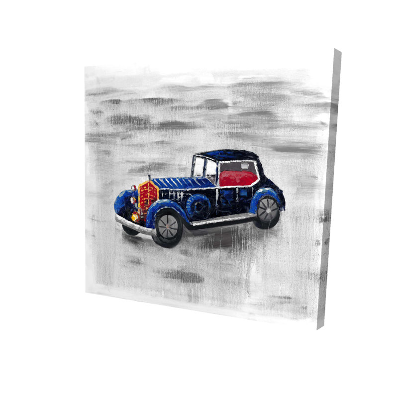Voiture-jouet rétro bleu