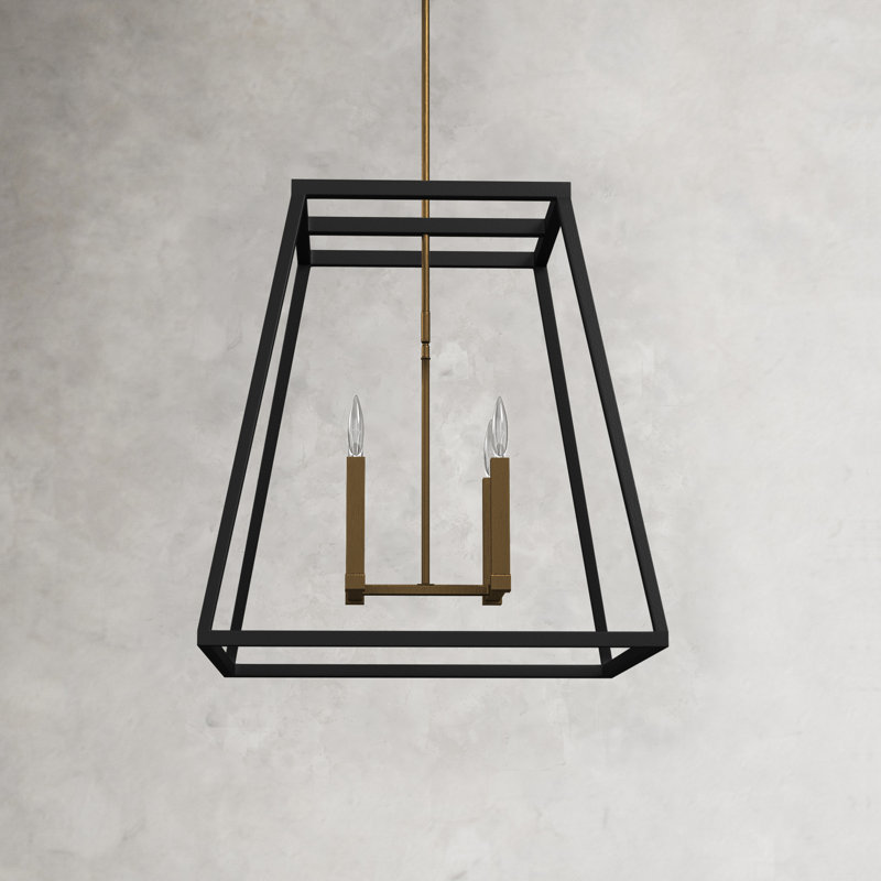 4 - Light Lantern Pendant, 24.5" H x 22" W x 22" D