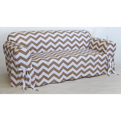Housse pour canapé à coussins carrés/rectangulaires Chevron