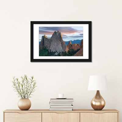 " Gray Rock And South Gateway Rock, Conglomerate Sandstone Formations, Garden Of The Gods, Colorado Springs, Colorado III " Color Photography