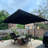10 x 13 Ft Large Rectangular Tilt Adjustable Curved Cantilever Umbrella with Base-951507920