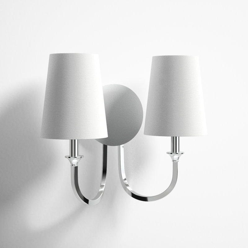 Ikenna Armed Sconce, Polished Chrome