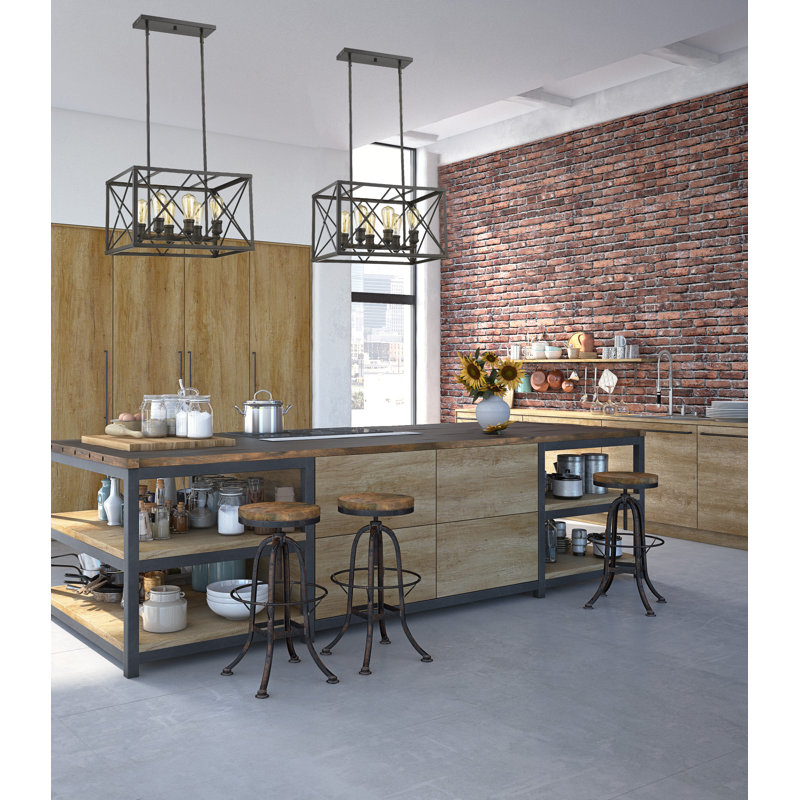 Maly 6 - Light Dimmable Square / Rectangle Chandelier