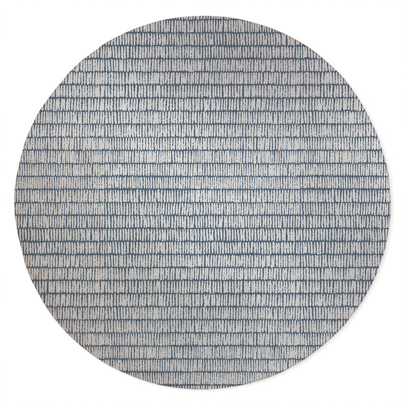 Ricky Row Non-Slip Outdoor Rug, Round 5'